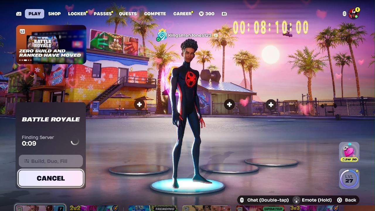 Getting my first win in fn after not playing in 2 years