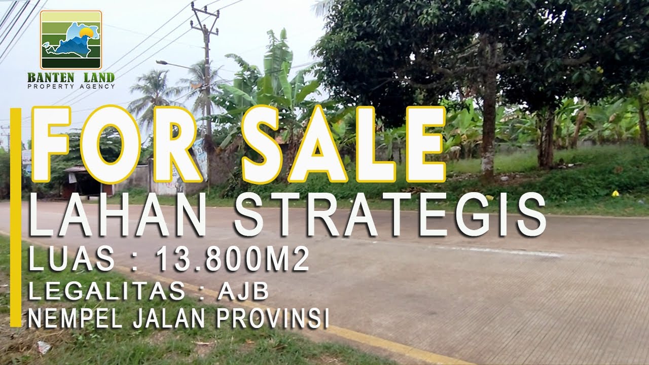DIJUAL TANAH KEBUN LUAS 13.800 M2Legalitas AJB Lokasi Ds.Kubang Baros Kec.Cinangka Kab.Serang Banten