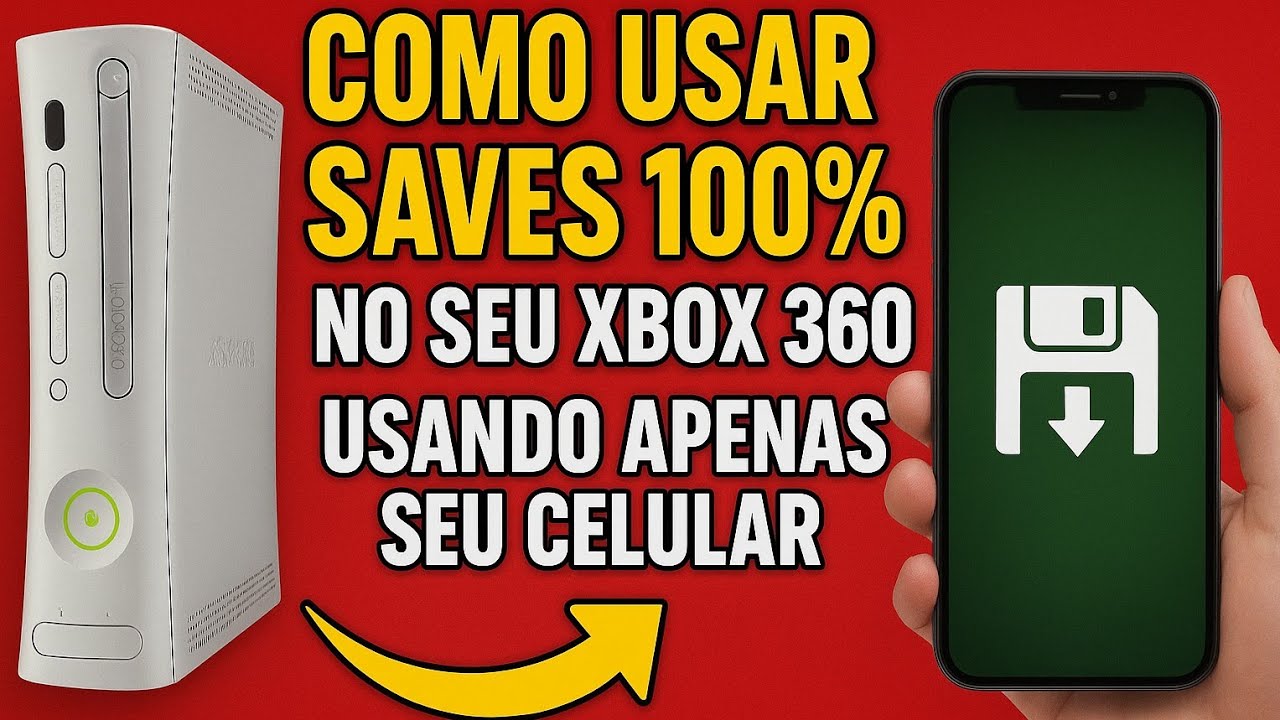 Como Usar Saves 100% no Seu Xbox 360 usando APENAS O SEU CELULAR! 🔥
