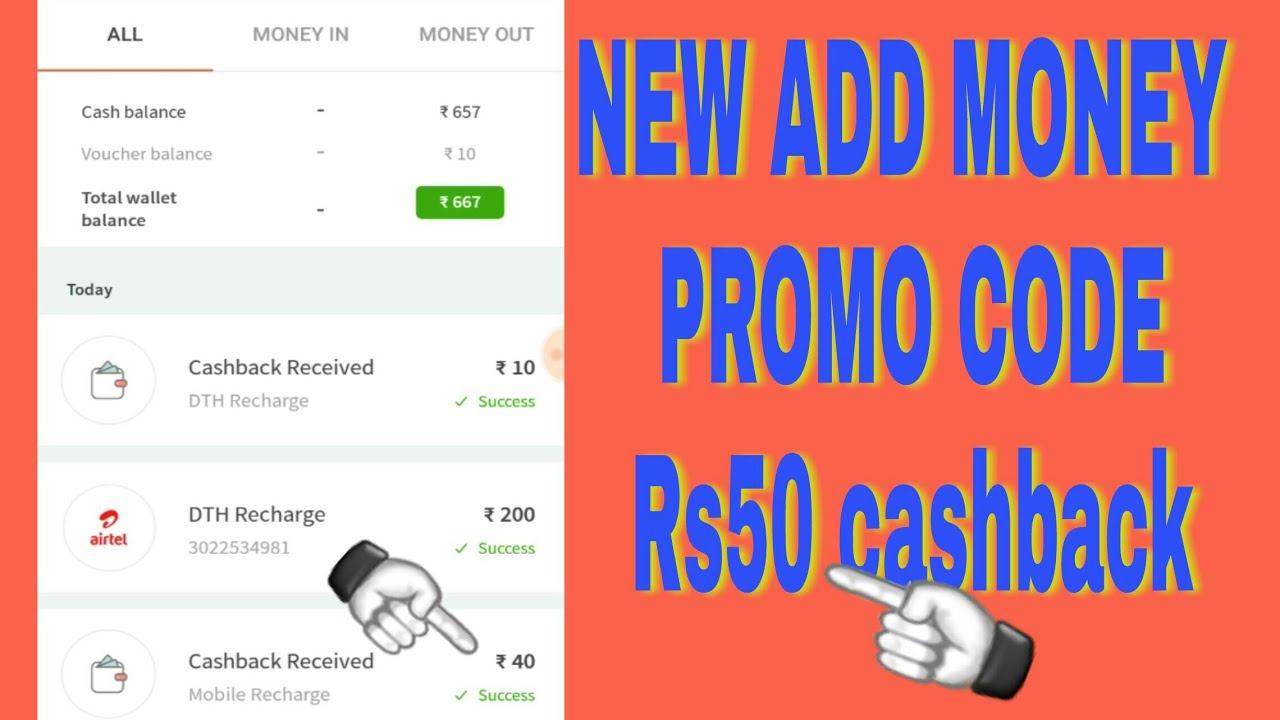 Freecharge app new add money promo code Rs 50 cashback offer