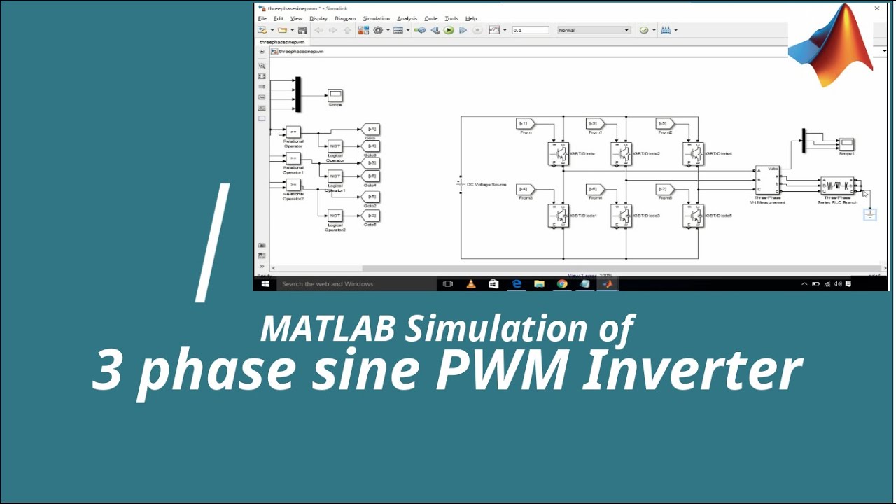 sine pwm based 3 phase Inverter | SPWM | MATLAB Simulation