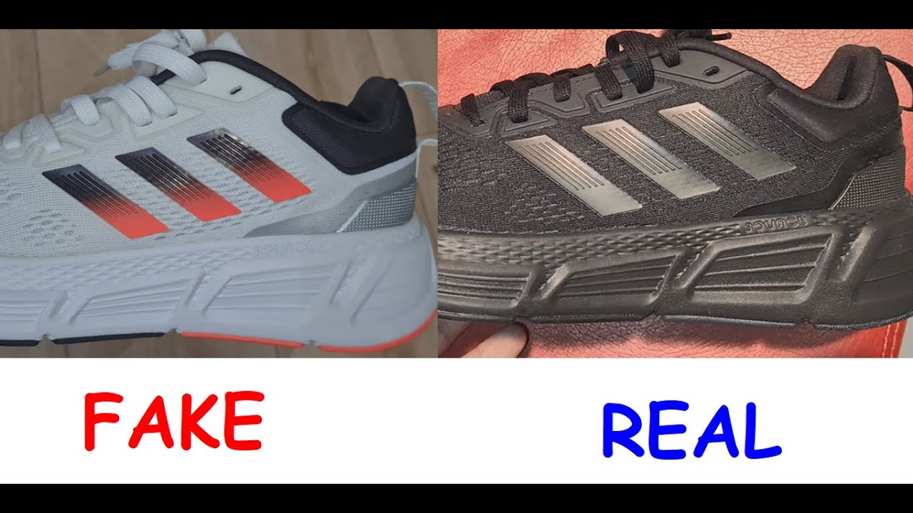 Adidas Questar running real vs fake. How to spot fake Adidas Questar sneakers