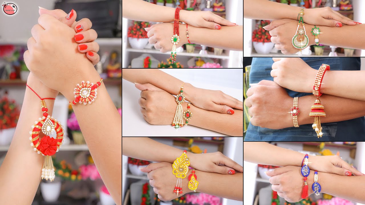 Easy!!..❤️DIY Rakhi At Home 2021 - For Bhaiya-Bhabhi #CoupleRakhi #RakshaBandhan