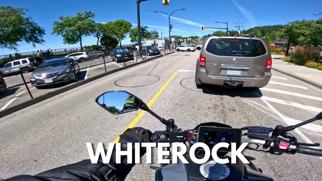 White Rock Marine Drive Driving | Sunny Afternoon Beachfront POV (4K)