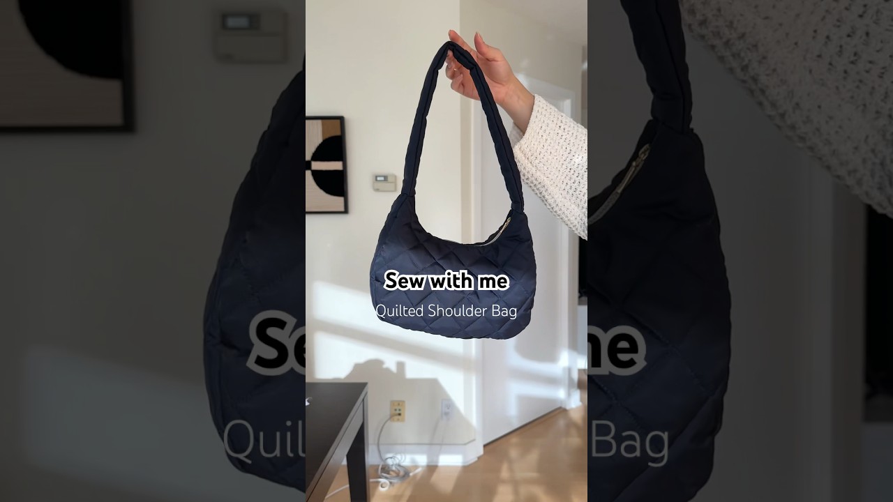 Using the Everything Shoulder Bag sewing pattern 🪡✂️ #sewing #quiltedbag #diytotebag #sewingproject