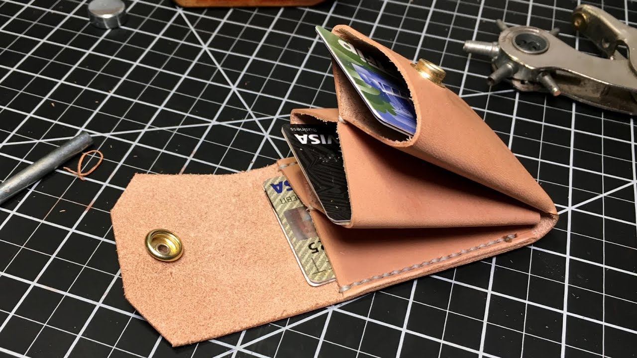 Making a Leather One Piece Accordion Card Wallet (The Easy Way)