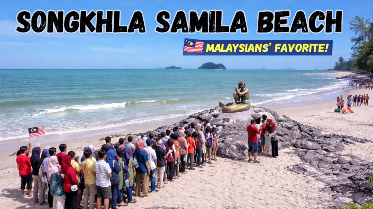 Thailand’s Samila Beach 🇹🇭 | Malaysians’ Favorite Spot When Visiting HATYAI