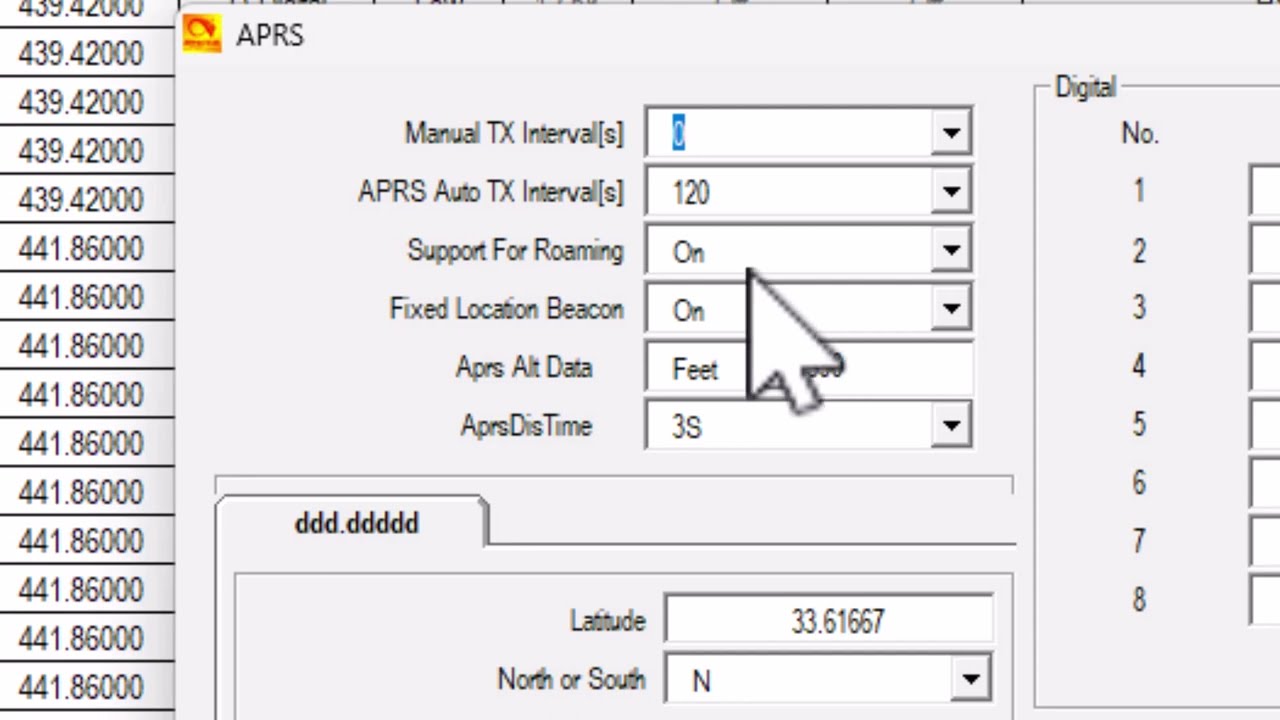 Anytone DMR APRS Setup