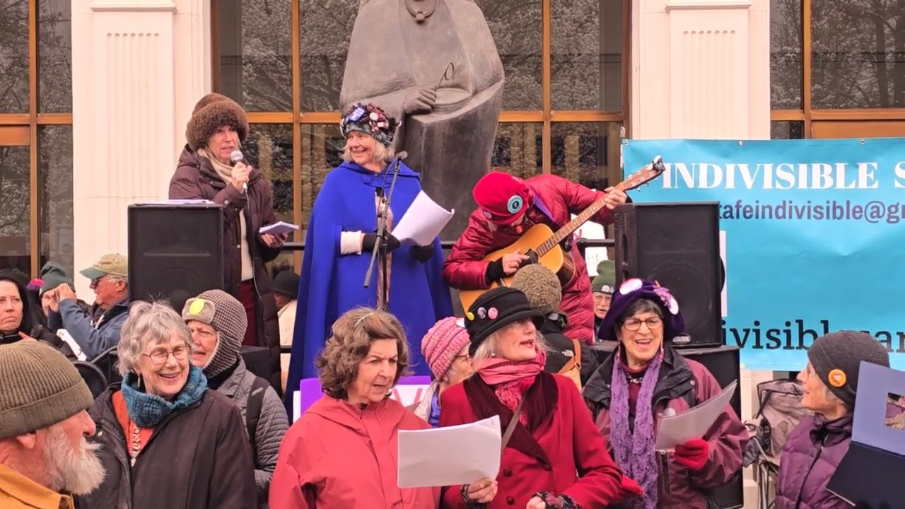 HEY MR. TANGERINE MAN - NM RAGING GRANNIES  - H A N D S O F F ! ! ! MY DEMOCRACY - SANTA FE, NM.