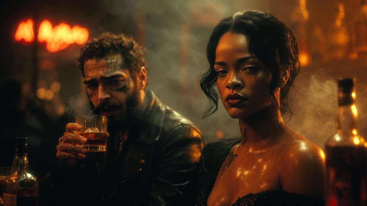 Rihanna ft.  Post Malone – Whiskey Name (Lyrics Video)