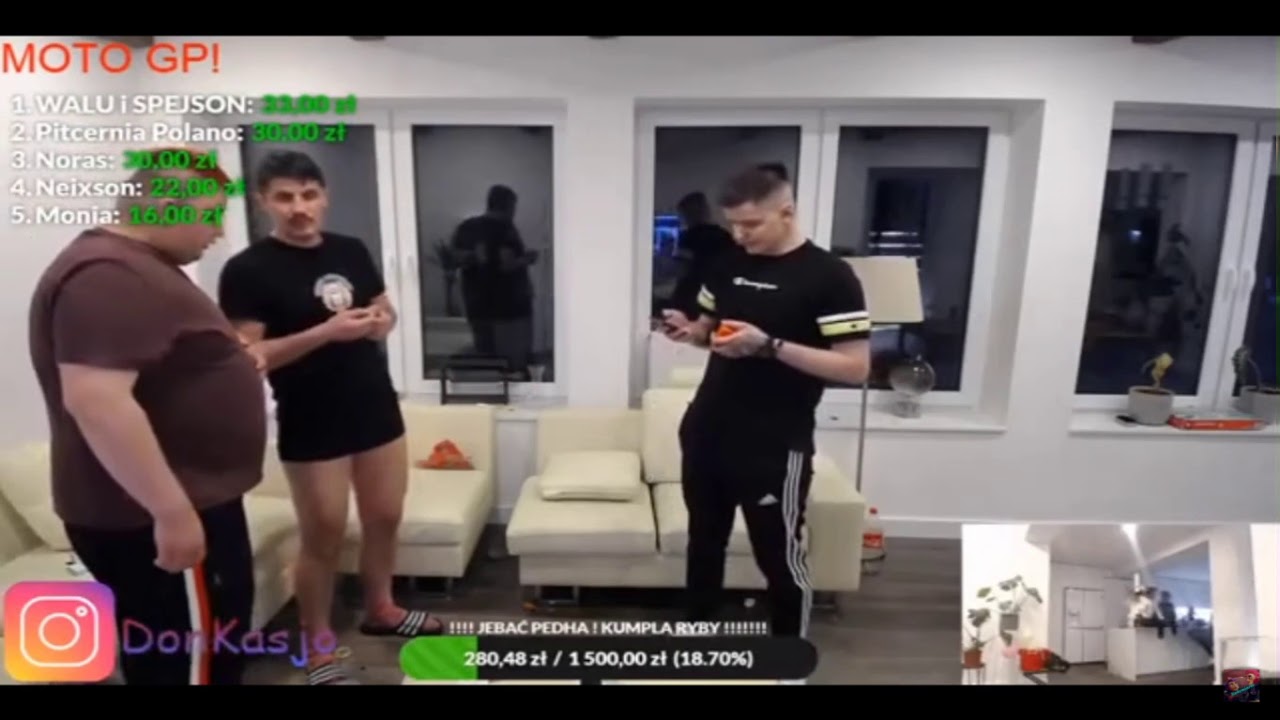 Don Kasjo zgonuje na live