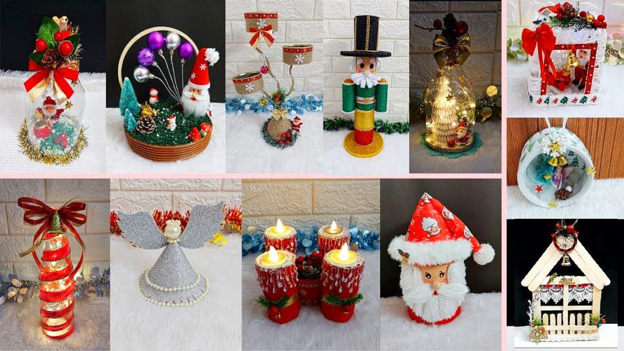 12 Low budget Christmas craft idea with simple materials |Best out of waste Christmas craft idea🎄200