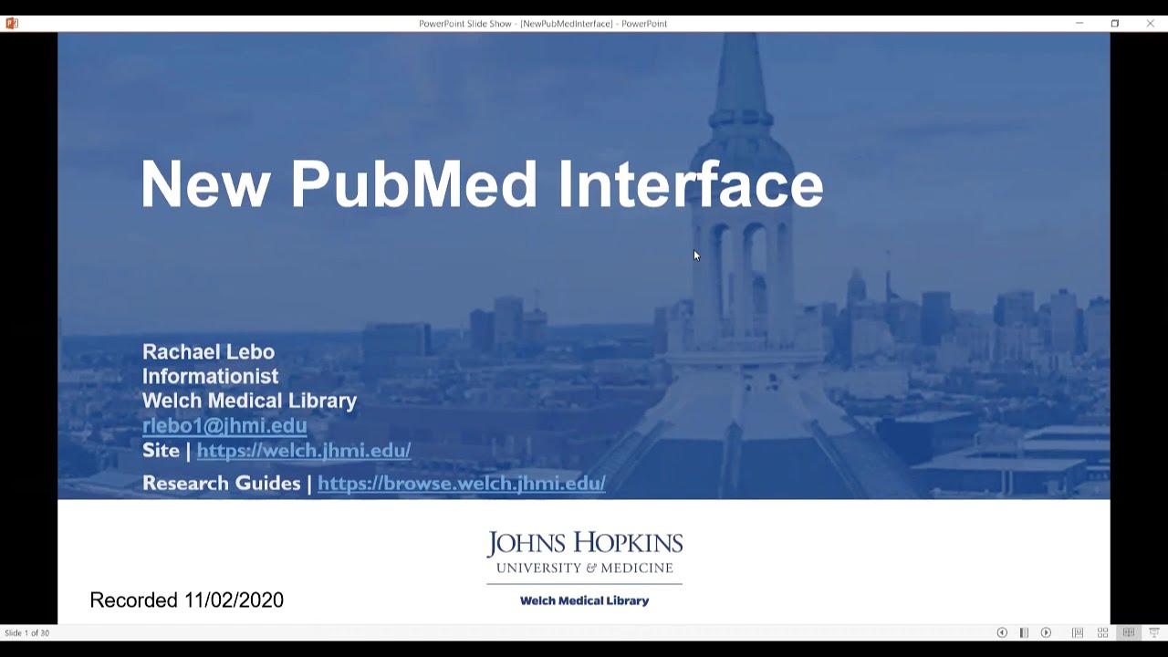 PubMed's New Interface: Getting Started