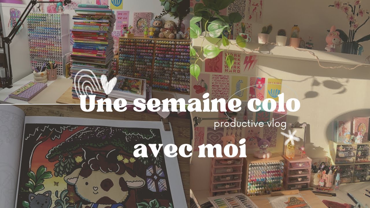 Une semaine de coloriage avec moi | cosy colo | myst&egrave;re | achats et blabla 💓✨🎨