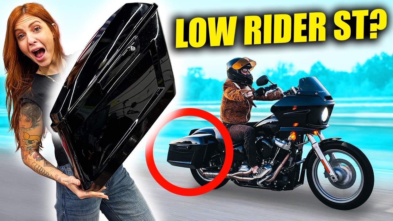 Её Harley превращается в Low Rider St! (Установка сумки)