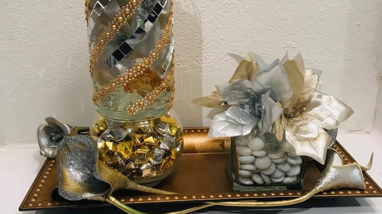 Candle Holder/Vase/ Flower Tray #dollartree #diys #dollartreediys #floral #decor #budgetfriendlydiys