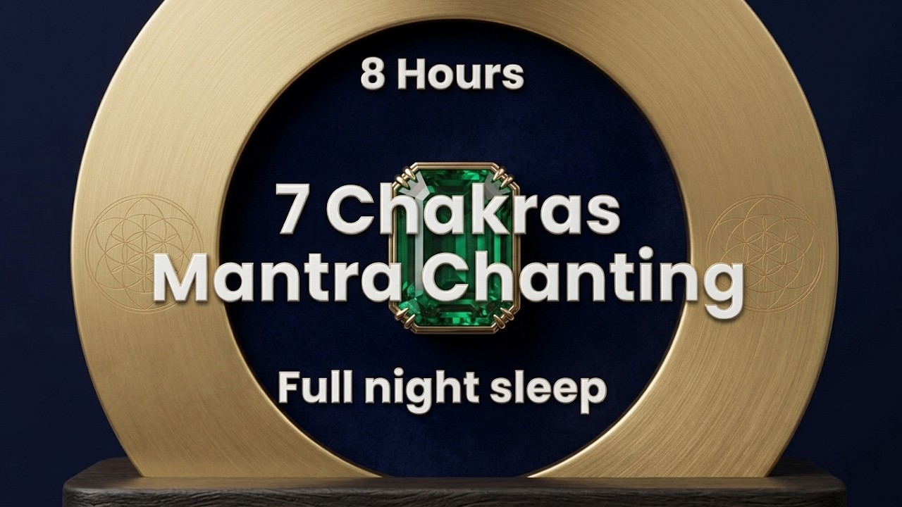 7 Chakras Full night sleep Mantra Meditation LAM VAM RAM YAM HAM OM AUM 8 Hours 😴(long version)