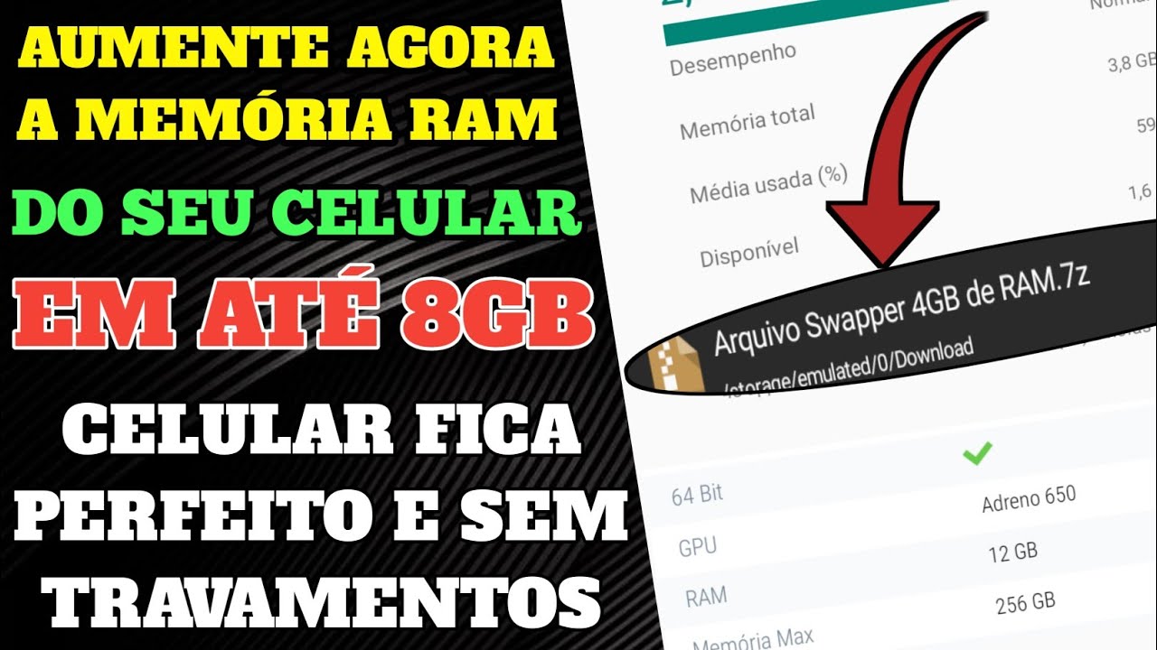 Como AUMENTAR a MEMÓRIA RAM do seu celular sem ROOT aumente em até 8GB de RAM sem erro 2022