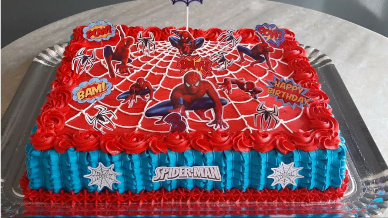 Bolo Homem Aranha em chantininho .