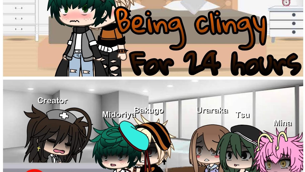 ||°Being Clingy for 24 hours Prank to Izuku°|| With some twist?!? {Bakudeku} Gacha life • D A R K •
