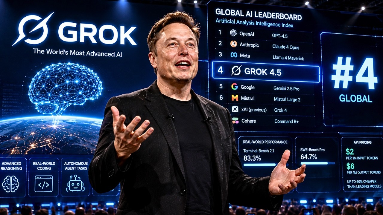 GROK's Giant AI Leap FINALLY HERE: #4 Global Rank Stuns The World!