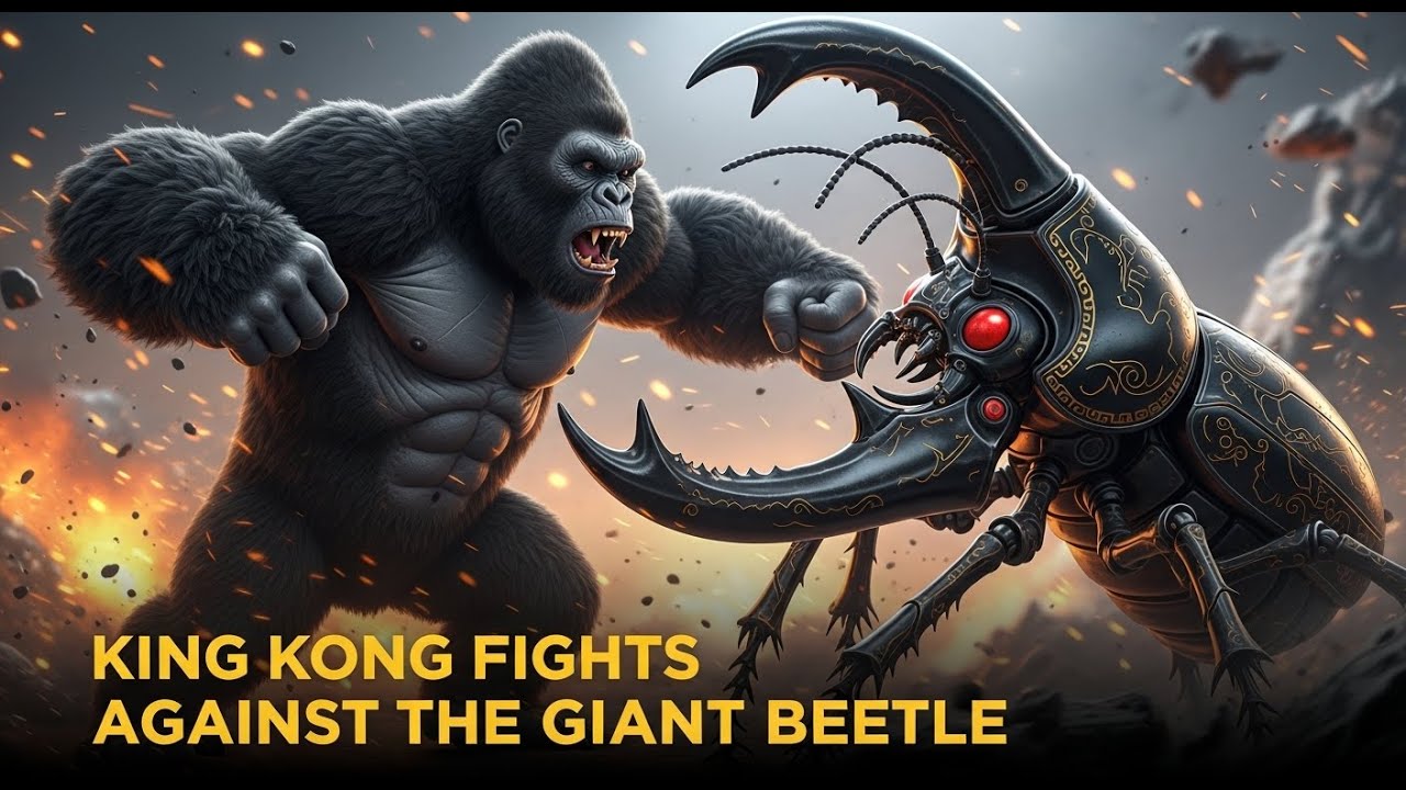 King Kong fights against the giant beetle! The Ultimate Kaiju Showdown
