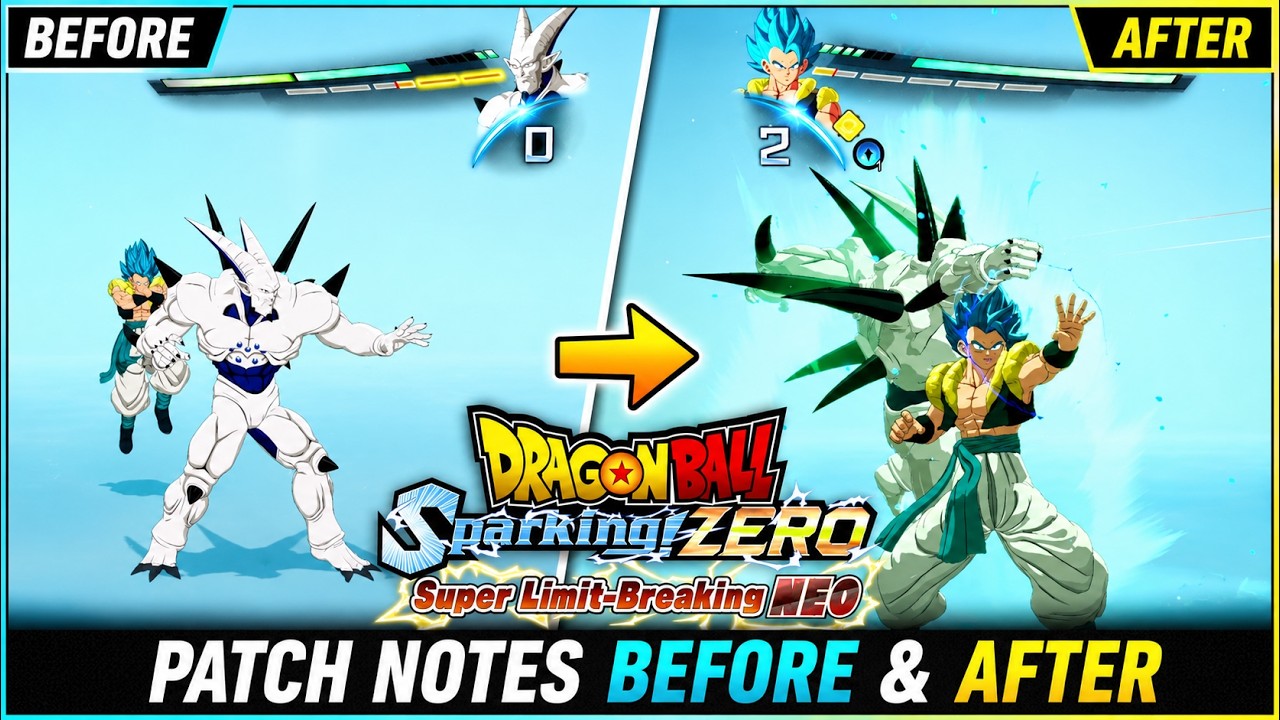 Sparking Zero NEO Full Patch Notes | Before vs After Comparison (No Commentary)