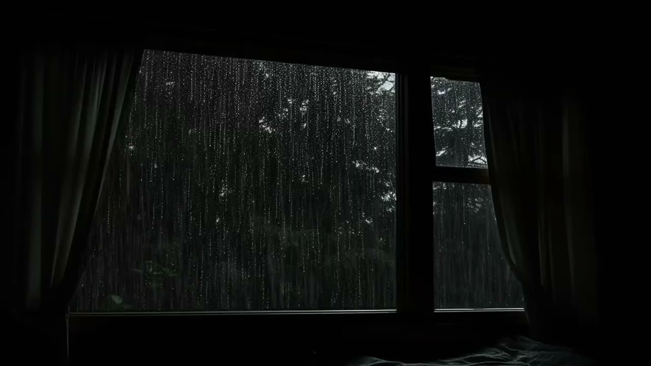 Window Rainfall for Deep Sleep - Relaxing Nature Sounds