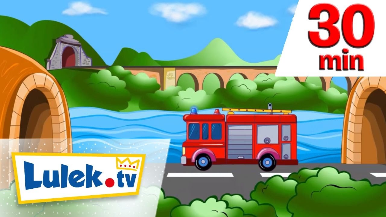 Pojazdy - piosenki i filmy dla dzieci I 30 minut @lulek