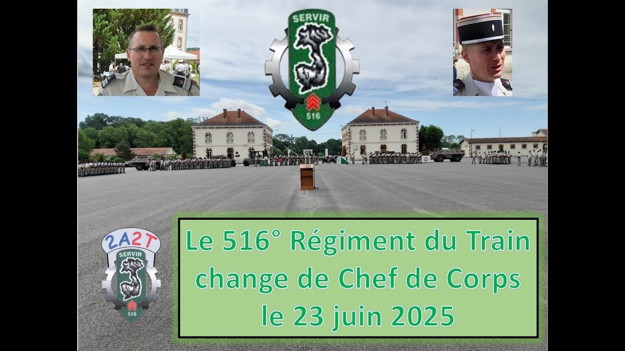 2A2T à la passation de commandement du 516° RT