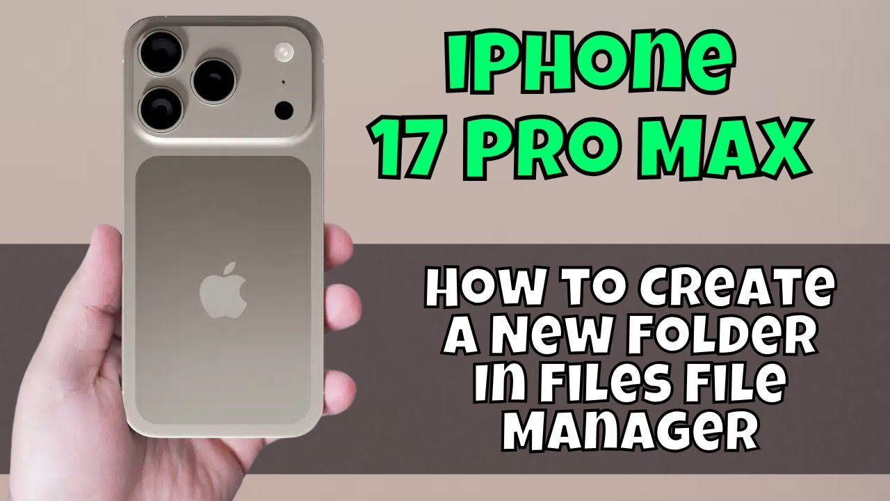 iPhone 17 Pro Max Как создать новую папку в файловом менеджере