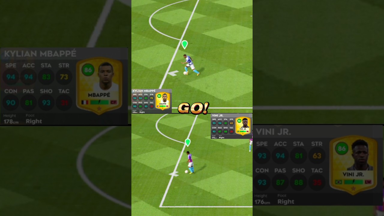 MBAPPE VS VINI JUNIOR who is the fastest player in this game DLS 25#dls25 #shorts #dreamleaguesoccer