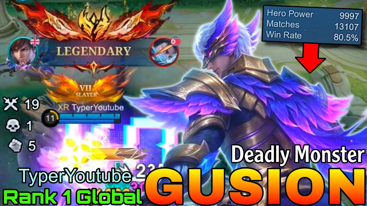 13,000+ Matches Gusion Deadly Monster - Top 1 Global Gusion by TyperYoutube - Mobile Legends