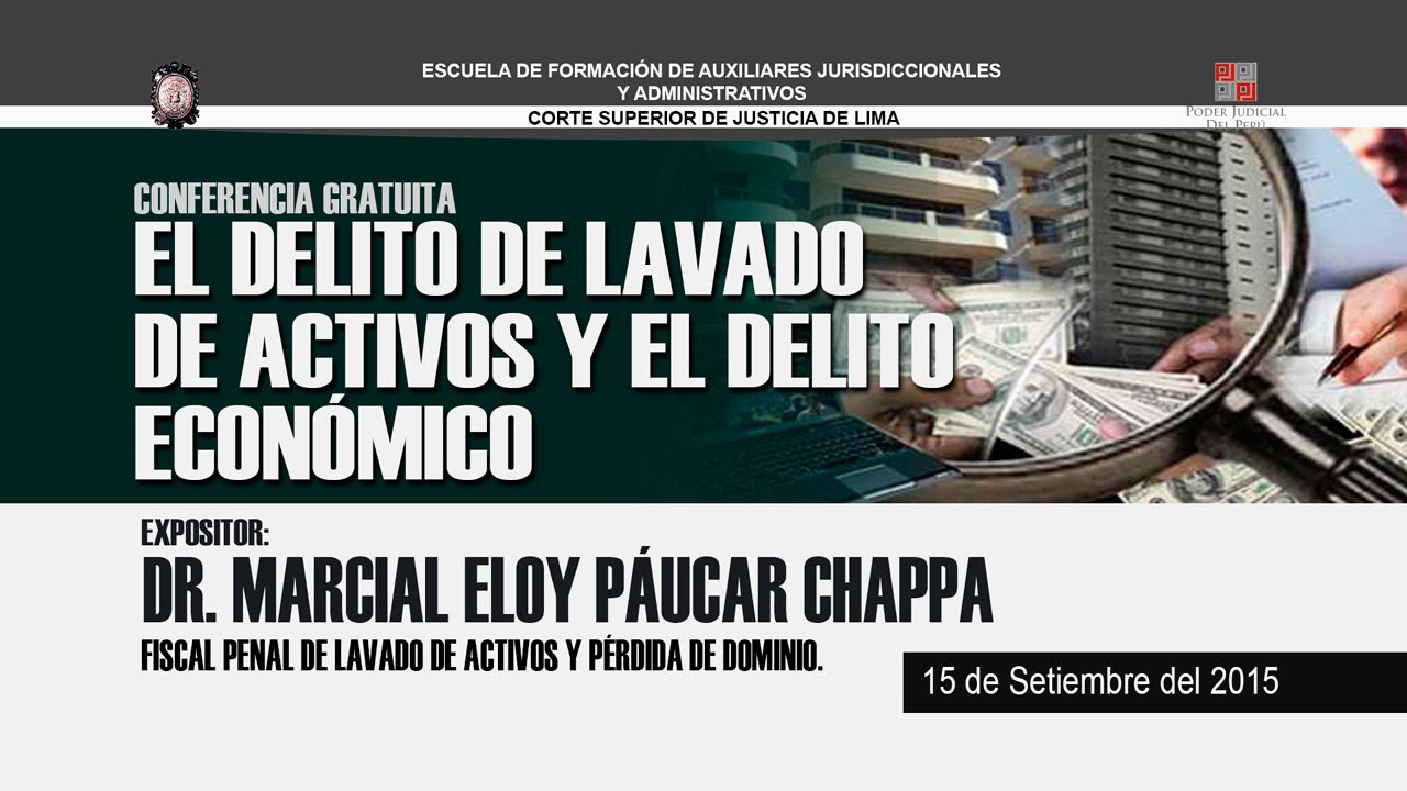 DELITOS DE LAVADO DE ACTIVOS Y DELITOS ECONÓMICOS