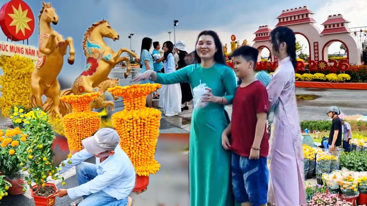 Rạch Giá Giáp Tết 2026 – Chợ Hoa Rộn Ràng, Muôn Sắc Hoa Khu Lấn Biển Phú Cường.