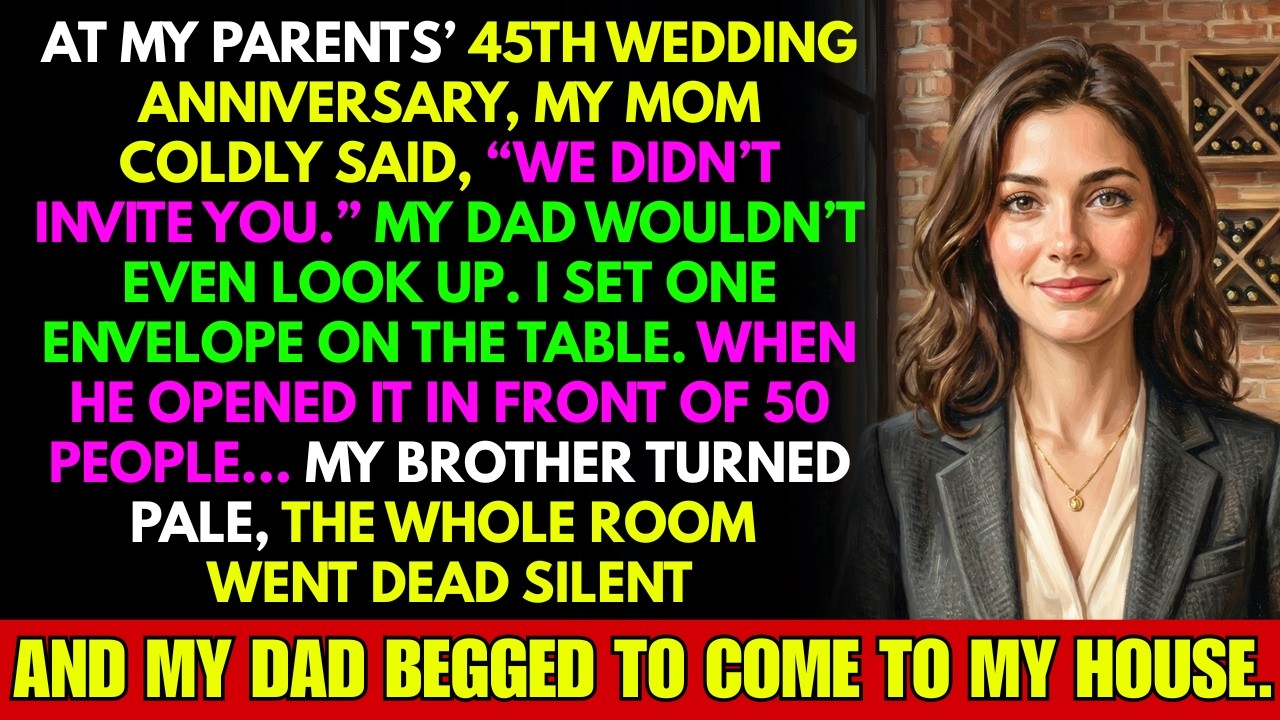 My Parents Said “We Didn’t Invite You” At Their Anniversary—Until They Opened My Envelope
