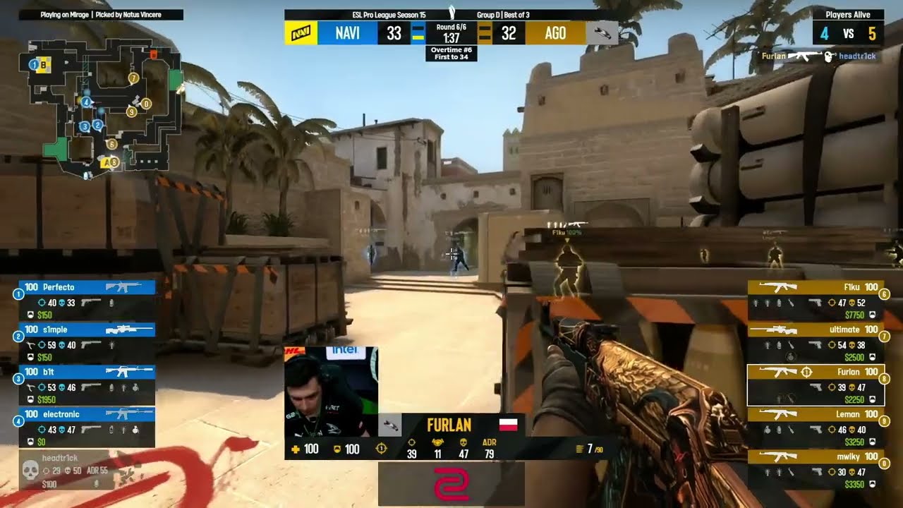another overtimes NAVI vs AGO 33:33