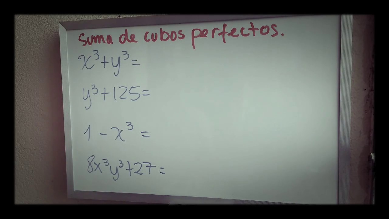 Suma de cubos perfectos