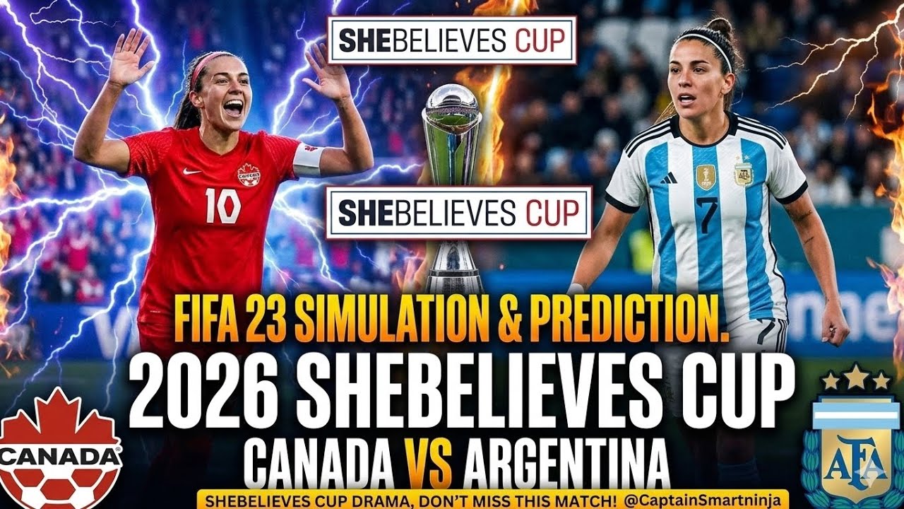 2026 SHEBELIEVES CUP.CANADA VS ARGENTINA. FIFA 23 SIMULATION.