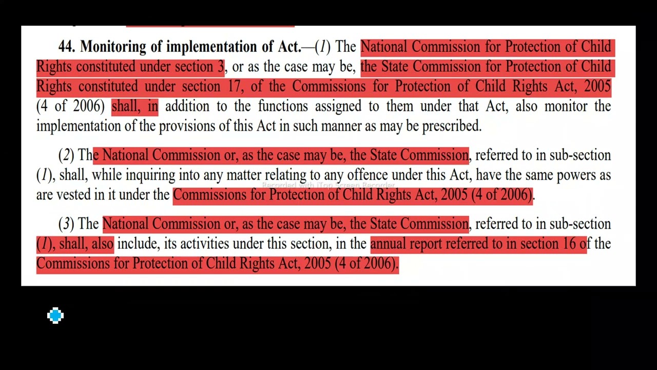 POCSO Act Sections 39,40,41,42,43,44,45,46 | , #rajasthanapo2024
