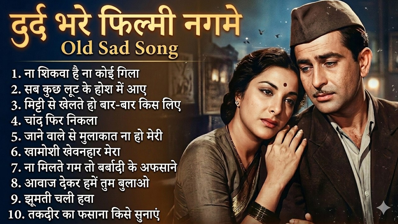 दुर्द भरे फिल्मी नगमे | Old Is Gold Sad Song | Evergreen Hindi Gaane |  ना शिकवा है ना कोई गिला