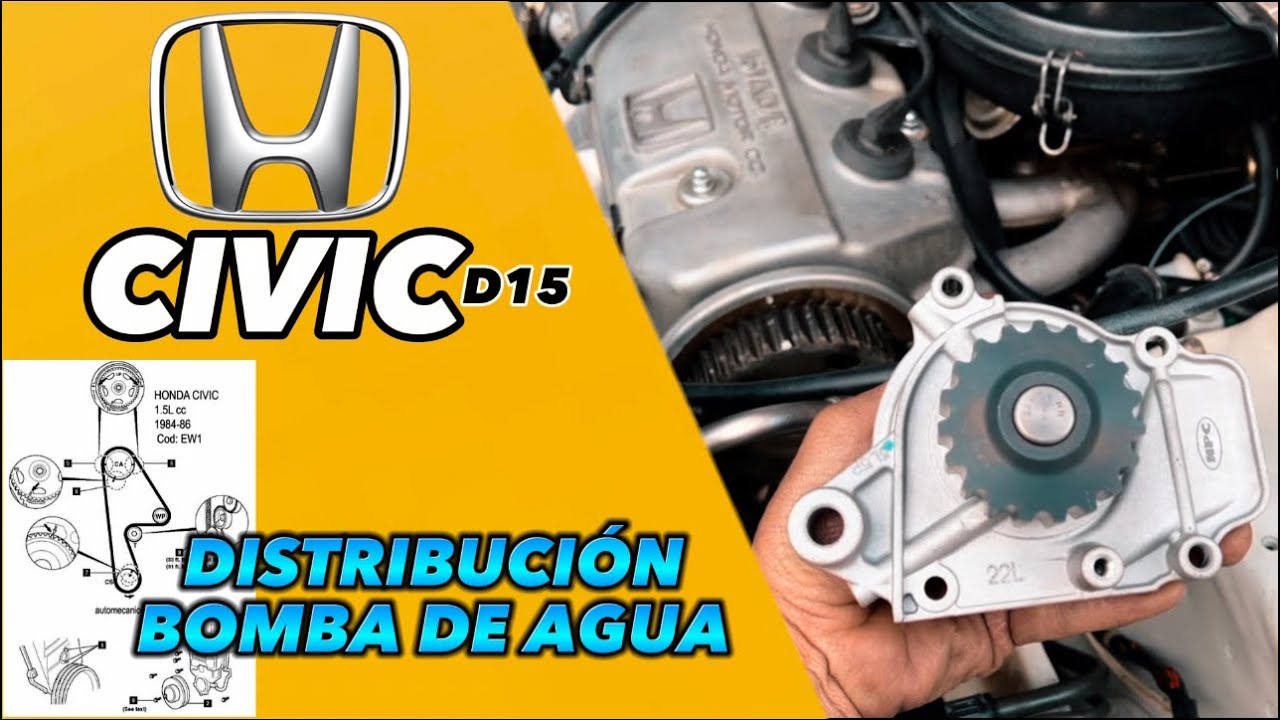 HONDA CIVIC 1.5 REEMPLAZO BOMBA DE AGUA Y DISTRIBUCIÓN | MOTOR D15B3