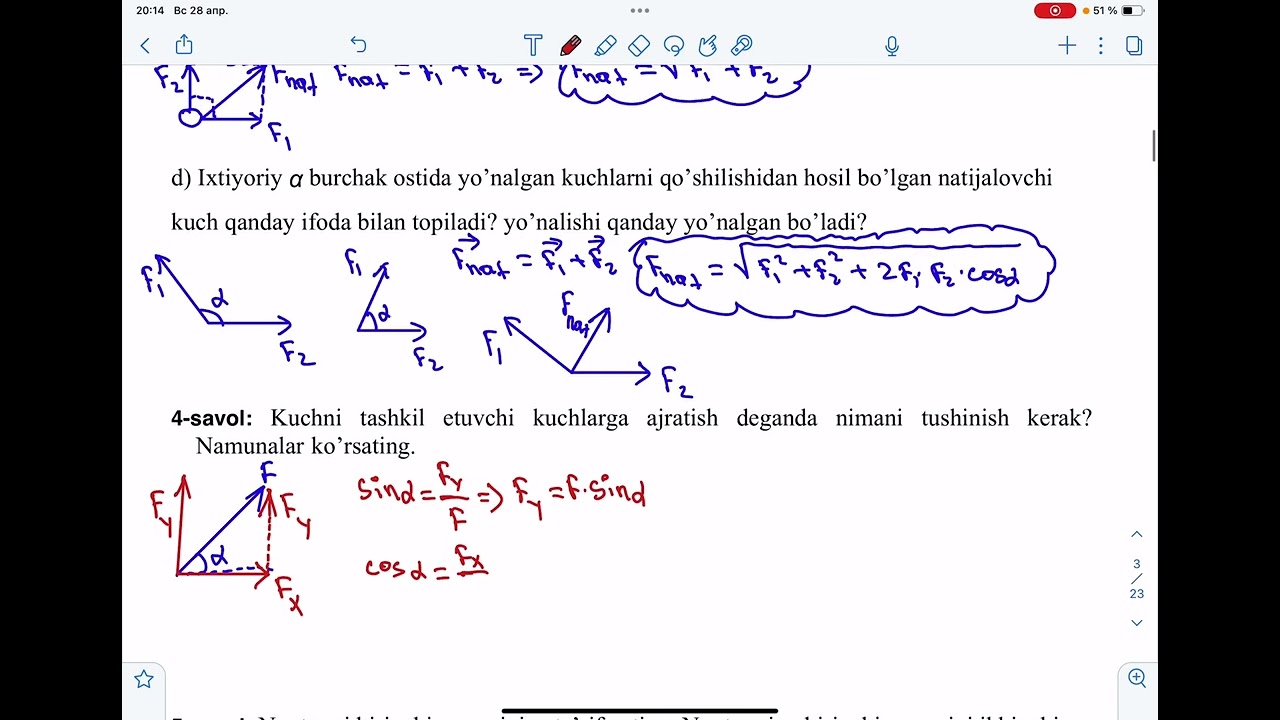 Kuch.Natijaviy kuch.Nyuton qonunlari