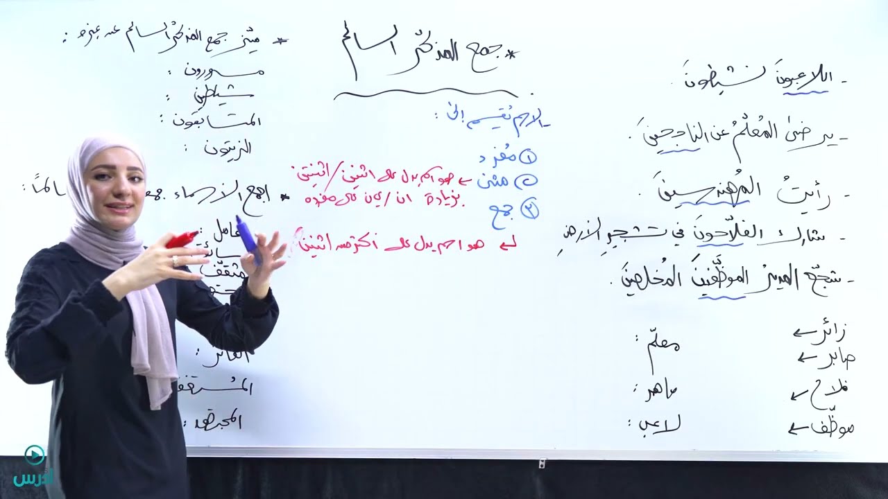 شرح قاعدة جمع المذكر السالم - الأستاذة هيا البيطار