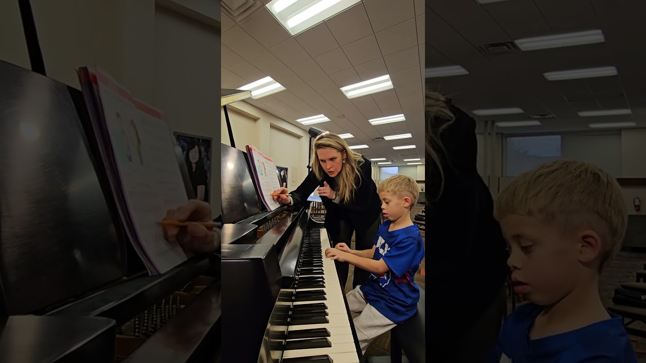 Lesson with 7-year-old beginner ##pianolessons #Pocatello #Chubbuck ##musiclessons