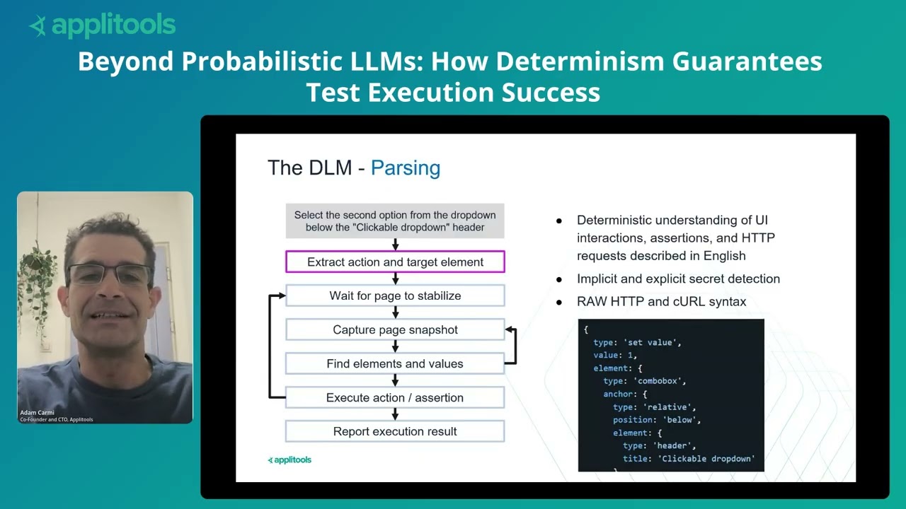 How to Fix Flaky Tests: Replace Probabilistic LLMs with Deterministic AI (DLM)
