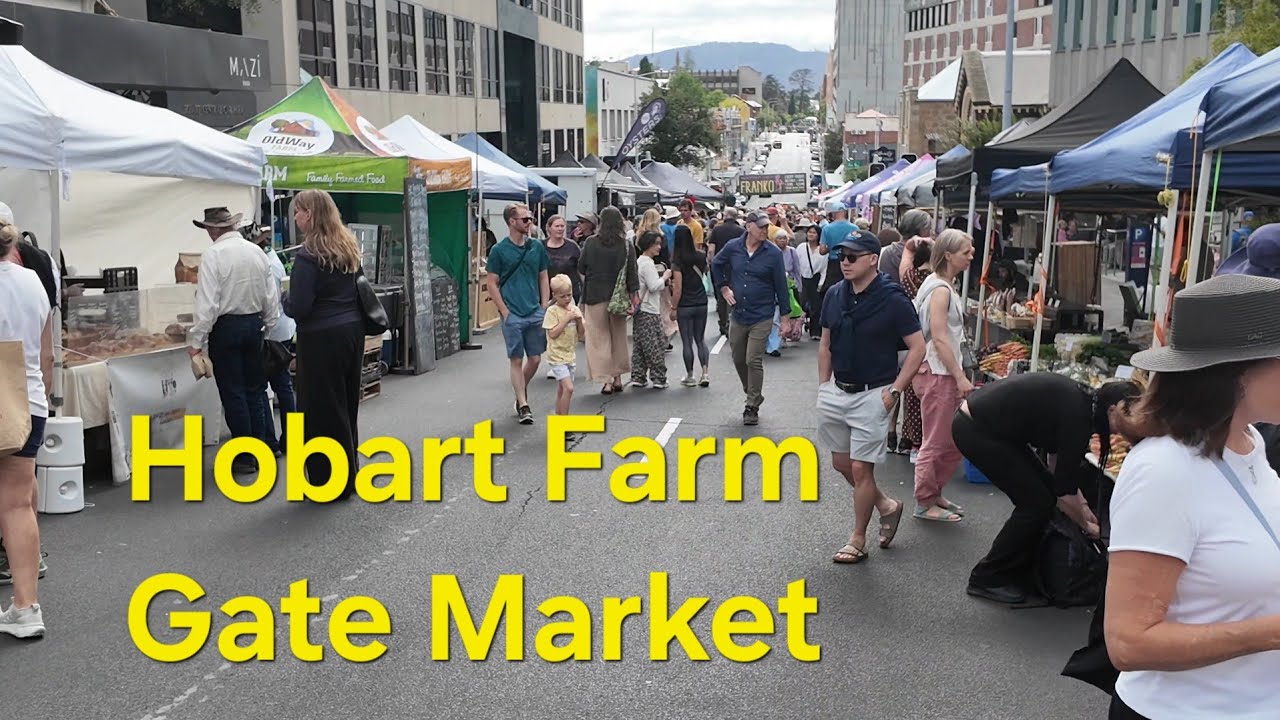 Hobart Farm Gate Market 🇦🇺 | Sunday Morning Walk Through Tasmania’s Freshest Produce