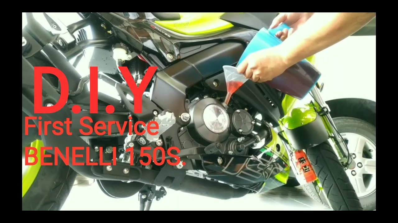 BENELLI 150S SPECIAL EDITION : D.I.Y FIRST SERVICE OIL ENGINE AND OIL FILTER CHANGE.