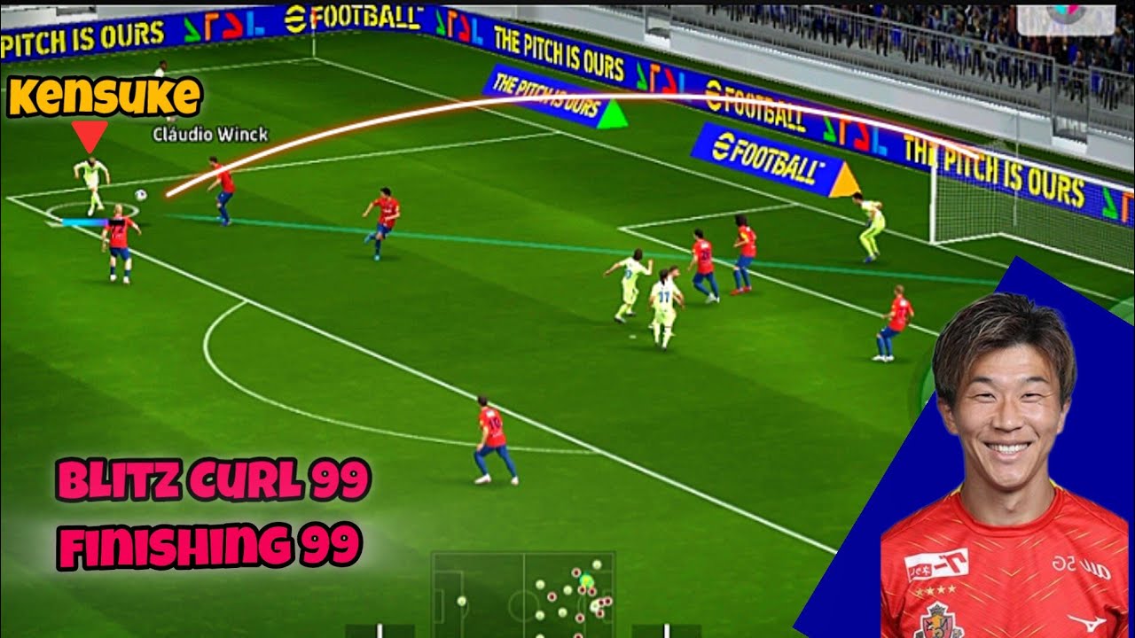 Impossible To Stop Him ! Blitz Curl Kensuke Nagai 🥶💥 in efootball 25 mobile #efootball #review