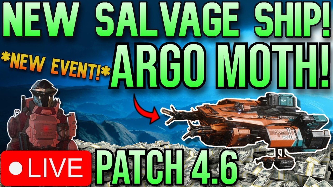 🔴LIVE - Star Citizen🔴NEW ARGO MOTH SALVAGE SHIP!🔴GIVING IT AWAY SOON!🔴200 SCU SALVAGER!🔴ENJOY!🔴